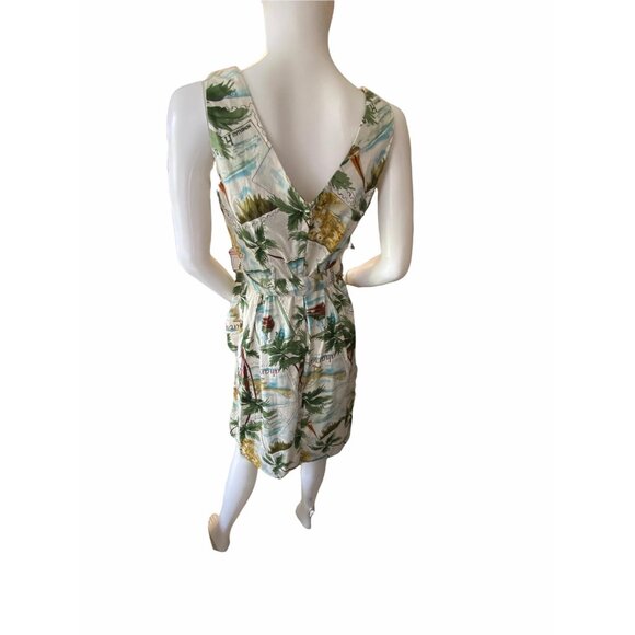 Vintage Sheri Martin Women's Retro Hawaiin Dress Petite Size 4 - Picture 2 of 7